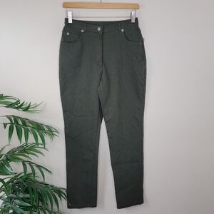 NWT Allison Daley | Petite Olive Green Jeans Straight Tapered Leg Size 6P